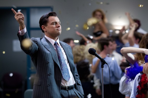 Leonardo DiCaprio in The Wolf of Wall Street.