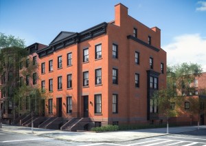A rendering the finished Strong Place houses