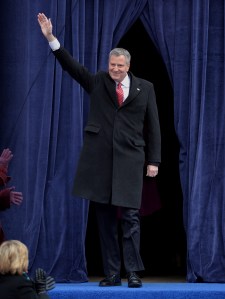 Bill de Blasio at his inauguration, which was funded by transition donors. (Photo: Stan Honda/Getty)