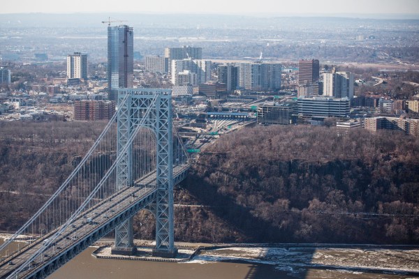 The New Jersey side of the George Washington Bridge, which connects Fort Lee, NJ, and New York City. (Photo by Andrew Burton/Getty Images)