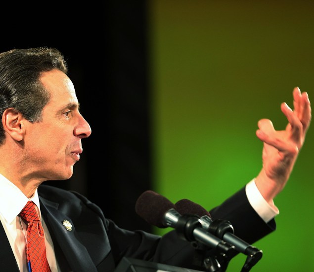 Governor Andrew Cuomo dropped the ball on the Stanley Cup finals bet.  (Photo by Spencer Platt/Getty Images)