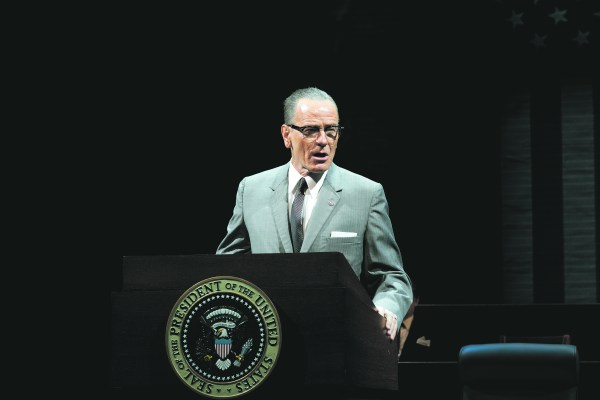 Bryan Cranston in All the Way, written by Pulitzer Prize winner Robert Schenkkan. (Courtesy of A.R.T./photographs by Evgenia Eliseeva