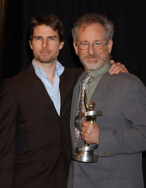 Tom Cruise, left, with Steven Spielberg. (Photo by Gregg DeGuire/WireImage)