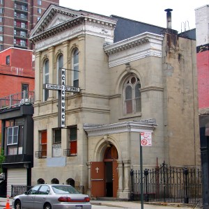 The Elmendorf Reformed Church in its present location, on 121st Street