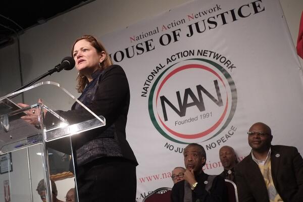 Melissa Mark-Viverito speaking at the National Action Network headquarters earlier today. (Photo: NYC Council/Will Alatriste)