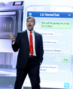 Mr. VanderWaal presenting LG HomeChat (Getty)