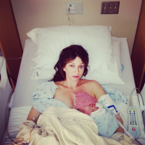 Ms. Fowler and her newborn baby, looking far from pornographic (Instagram)