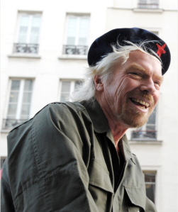 Richard Branson, wearing an interesting hat. (Getty)