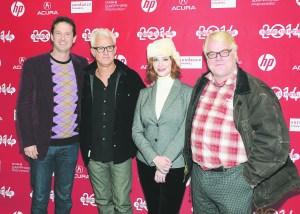 Director of Programming for the Sundance Film Festival Trevor Groth, John Slattery, Christina Hendricks and Philip Seymour Hoffman, from left. (Photo by Michael Loccisano/Getty Images for Sundance Film Festival)
