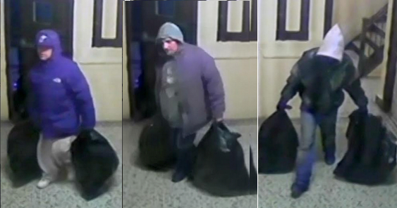 Three men robbed an apartment with a method normally reserved for cartoons. (Photo: NYPD)