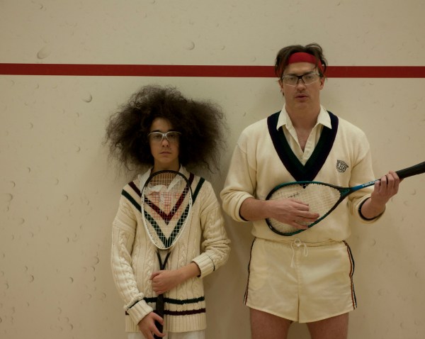 Alex Wolff, left, and Brendan Fraser in HairBrained.