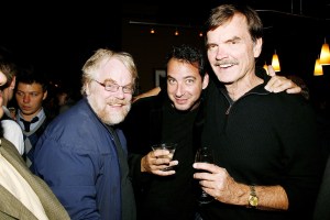 Philip Seymour Hoffman, David Bar Katz and George Liberatto in October, 2008 (Patrick McMullan(