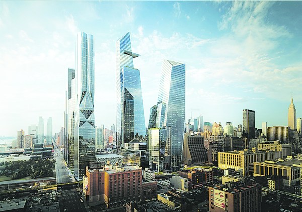 A rendering of Hudson Yards