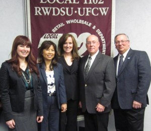 Nassau County District Attorney Kathleen Rice with RWDSU.