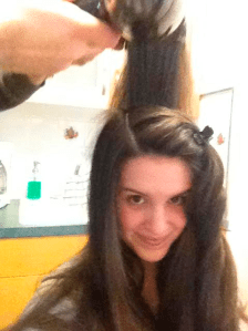 Just getting my hair done in the kitchen, nbd.