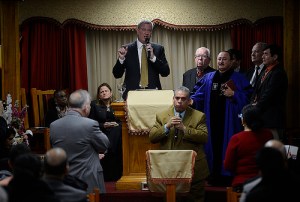 Mayor Bill de Blasio speaking at the Church of God. (Photo: NYC Mayor's Office)