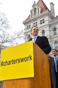 Gov. Andrew Cuomo at a pro-charter rally last week. (Photo: Cuomo's Office/Flickr)