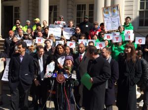 Council member Margaret Chin speaks (via NYLCV Twitter)
