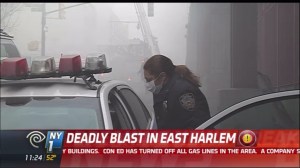 A deadly blast rocked East Harlem this morning. (Photo: NY1)