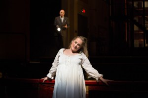 Michele Pertusi as Rodolfo and Diana Damrau as Amina in Bellini's 'La Sonnambula.' (Photo by Marty Sohl/Metropolitan Opera)