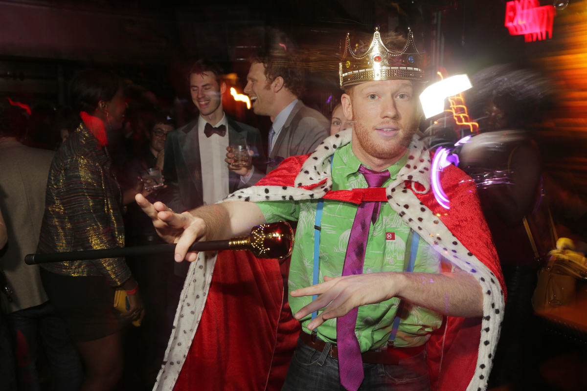 Last year's king, Ben Hindman, at the ball. (Photo via Insider Images)