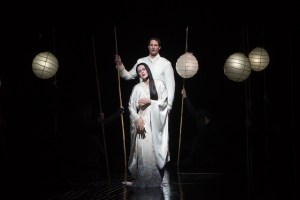 Kristine Opolais as Cio-Cio-San and James Valenti as Pinkerton in Puccini's "Madama Butterfly." Photo: Marty Sohl/Metropolitan Opera