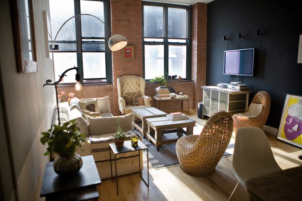 The sunny living room, mid-morning. (Photo by Emily Anne Epstein)