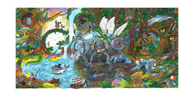 Audrey Zhang's doodle, which is more creative than whatever you drew in middle school. (Audrey Zhang/Google)