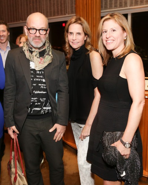 Michael Stipe, Katie Ford and Monica Winsor at the event.