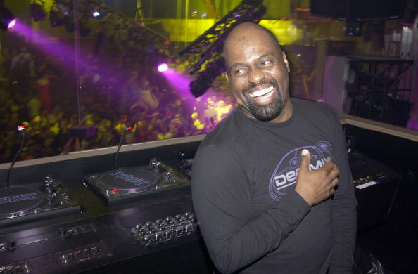 Frankie Knuckles in the DJ booth at crobar during the opening night party in 2003. (Photo by J. Countess/WireImage)