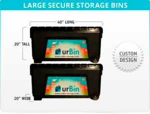 Mr. Ernst said you can easily store a set of golf clubs in urBin's storage bins. (urBin)