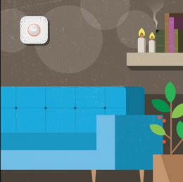 A cartoon rendering of the Nest Protect smoke alarm. (Facebook)