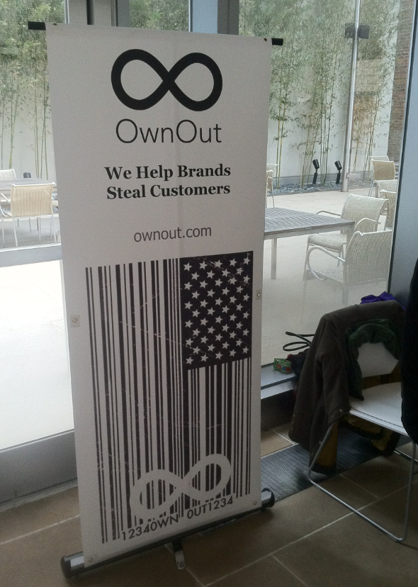 OwnOut’s brand logo — or Anti-Flag's next album cover. (Photo by Betabeat)