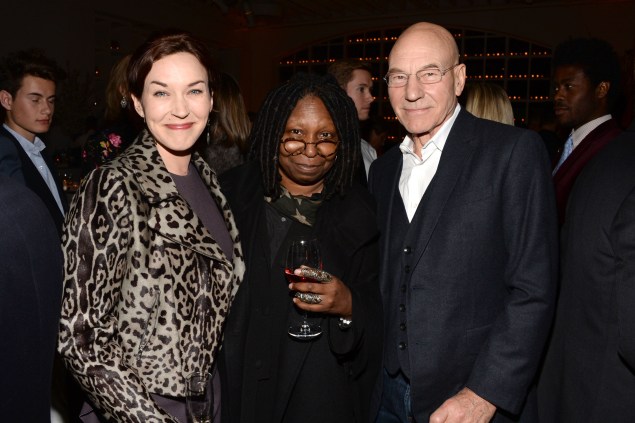 Sunny Ozell, Whoopi Goldberg and Patrick Stewart. (Photo: Clint Spaulding/PatrickMcMullan.com)