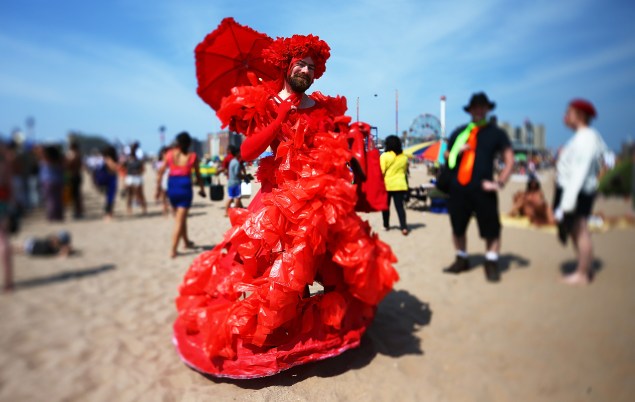 A "sea creature" at the Coney Island Mermaid Parade. (Mario Tama/Getty Images)
