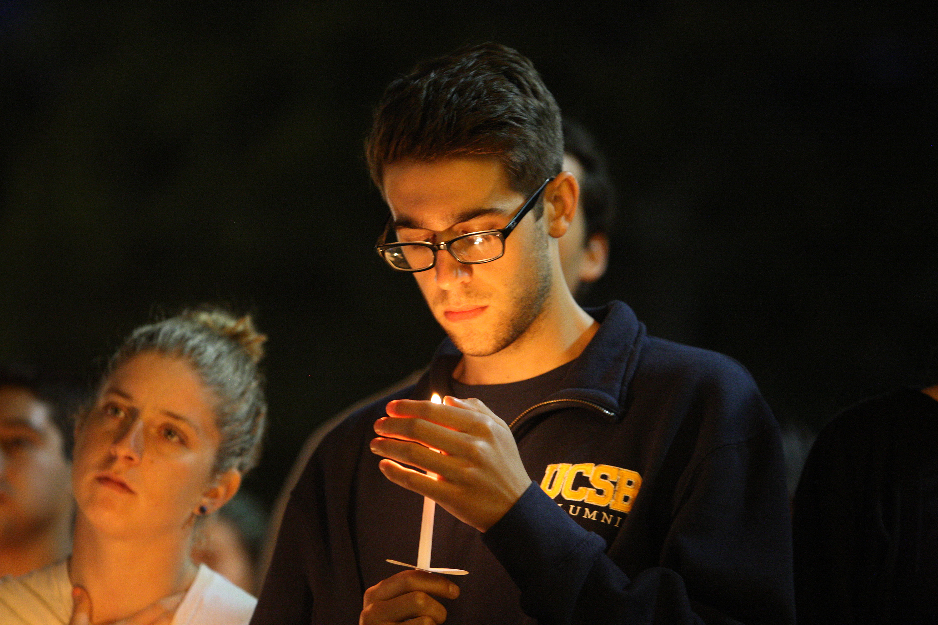 A UCSB student mourns the victims of yet another school rampage. (Getty Images)