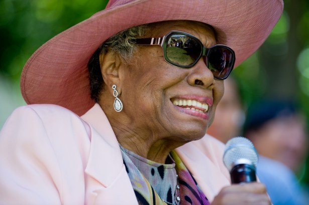 Dr. Angelou celebrating her birthday at a garden party in 2010. (Photo: Getty)