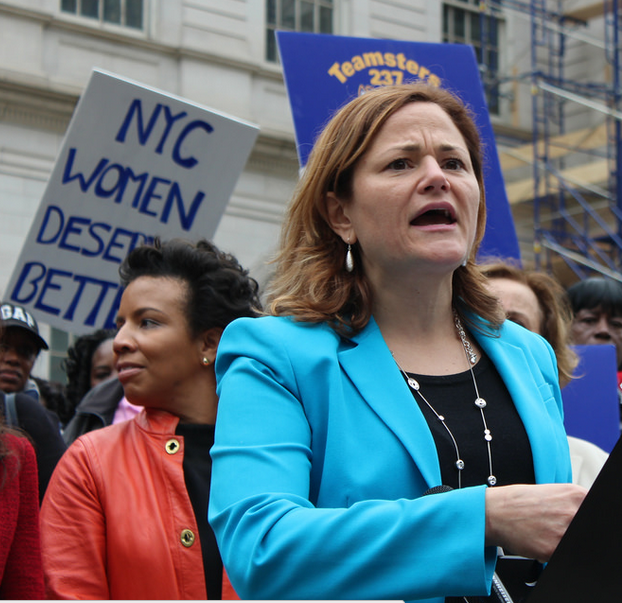 Melissa Mark-Viverito speaks at equal pay rally. 