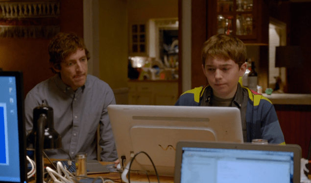 Richard and his teenage nemesis, the Carver. (Screengrab via HBO)