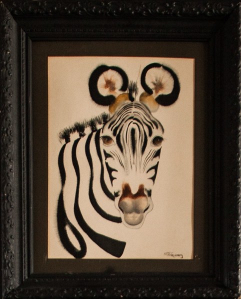 A zebra painting. (Photo by Emily Assiran)