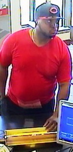 Surveillance image of Jamaal Valentine before one of his heists.