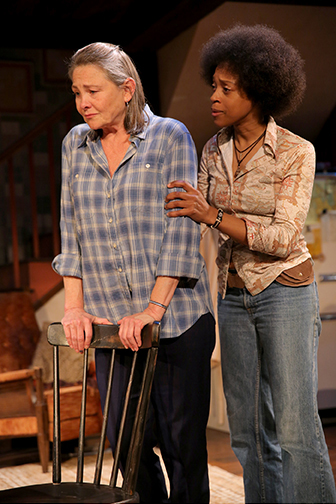 Cherry Jones, left, and Cherise Boothe in When Were Young and Unafraid. (Photo by joan Marcus)