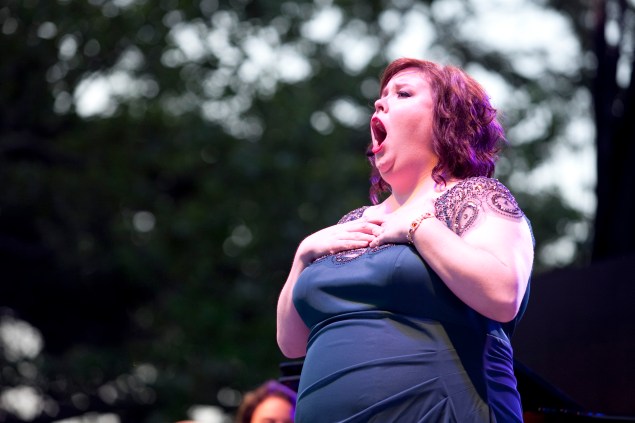 Jamie Barton, mezzo-soprano, sings at the Metropolitan Opera show at Central Park SummerStage.