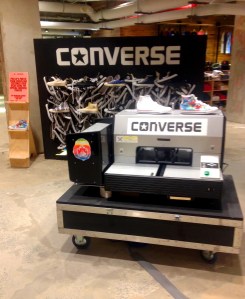 The store offers a real-time Converse printer. (Meredith Carey)