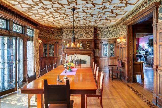The dining room at the Inn at Hudson.