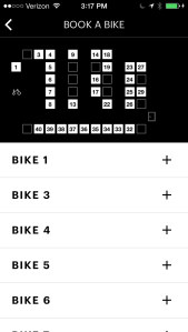 Pick a bike, any bike. (Screengrab via Equinox app)
