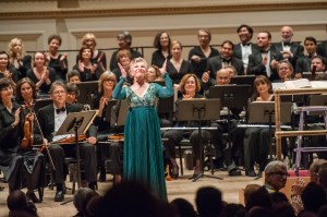 Eve Queler conducts the Opera Orchestra of New York performing 'Roberto Devereux.' (Photo by Stephanie Berger)