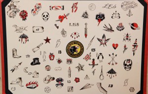 Fineline's tattoo options for $13 dollars. (Meredith Carey)