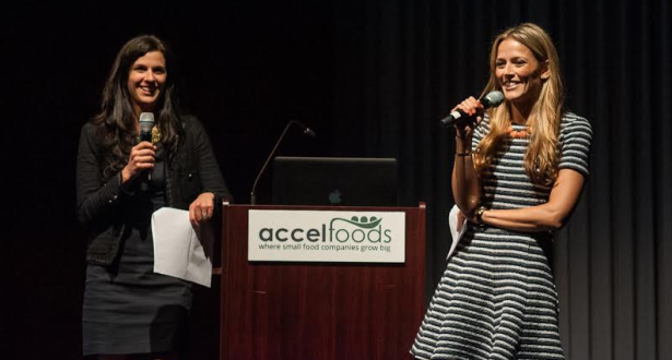 AccelFoods was founded by Jordan Gaspar and Lauren Jupiter, whose sisterly relationship was on display for comic relief throughout the evening. (Photo via James Collier)