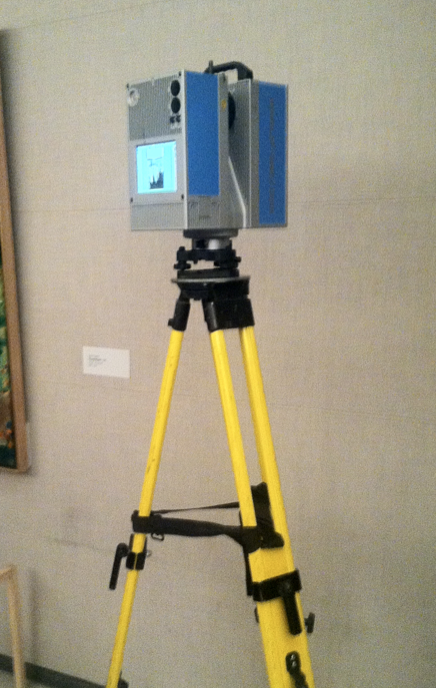 The laser scanner used in the show, on display at the premier on Thursday. (Photo by Jack Smith IV)